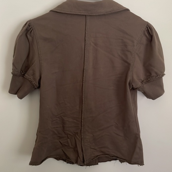 Mossimo Shacket- dark Taupe-Brown Short sleeves Half button Front pocket- Latge - Picture 2 of 10